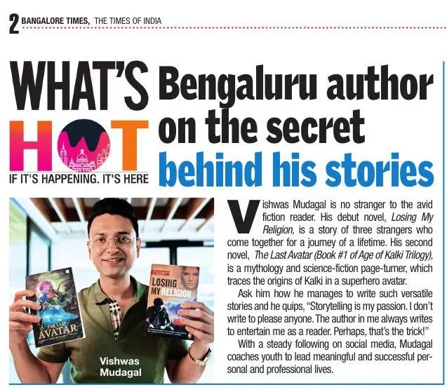Times Of India: Vishwas Mudagal Shares The Secret Behind His Stories