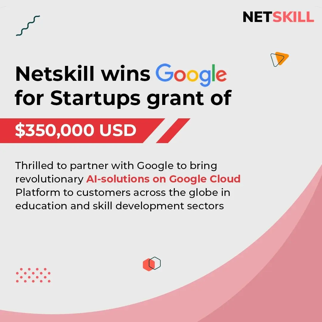 Netskill Wins Google For Startups Grant Of $350k!