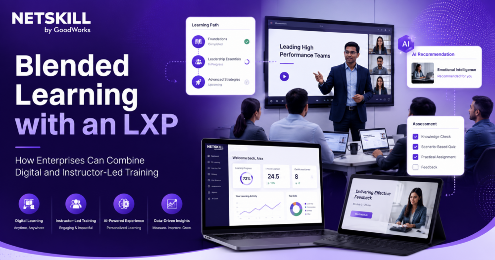 Blended Learning with an LXP: How Enterprises Can Combine Digital and Instructor-Led Training