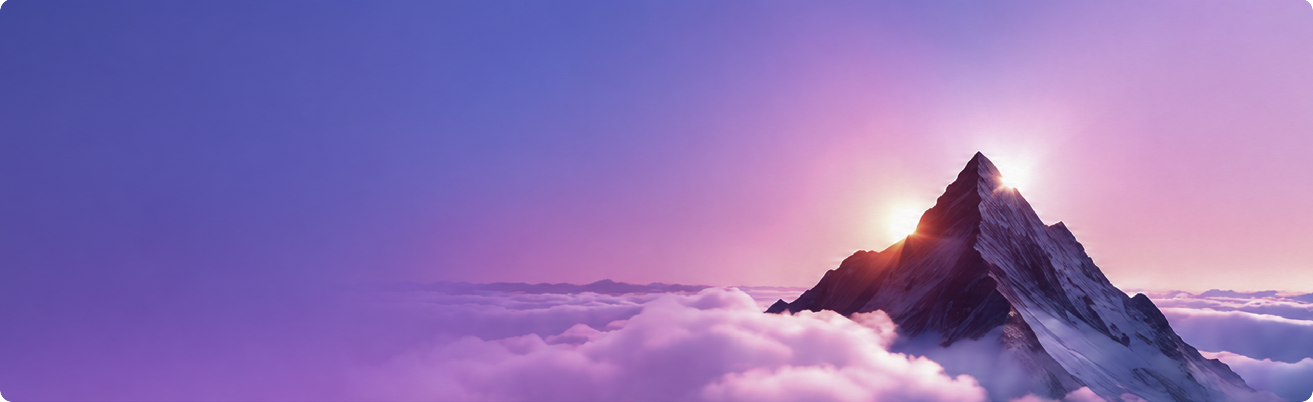 Mountain landscape at sunrise